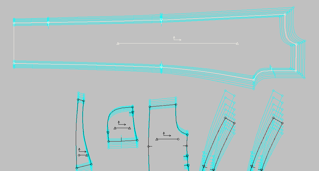 Nested digital garment patterns for grading